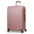 CALDARIUS Suitcase Large Size | Lightweight Hardshell Luggage | 4 Large Dual Spinner Wheels | 3 Digit Combination Lock | Telescopic Handle Large Suitcase | Large 28" Hold- Check in Luggage (Rose)