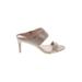 Calvin Klein Mule/Clog: Tan Print Shoes - Women's Size 10 - Open Toe