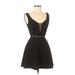 B. Darlin Cocktail Dress - Fit & Flare: Black Solid Dresses - Women's Size 1
