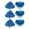 Blue Mop Replacement Pads Steam Mop Triangle Pads Blue Chenille Compatible for H2O X5 H20