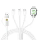 4 in 2 Watch & Phone Charger Cable for iPhone/iWatch/Airpods USB & USB C Magnetic Magnetic Charger