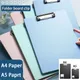 Letter 120 Sheets A4 Size Foldable Cover Clipboard Pen Holder Stationery Document File Organizer