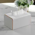 New Luxury European Style Tissue Box High Quality Leather Tissue Holder Hotel Living Room Bathroom