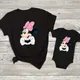 Disney Minnie Maus Familie Shirts Lustige Mama und Mich Kinder T-shirts Passenden Baby Strampler