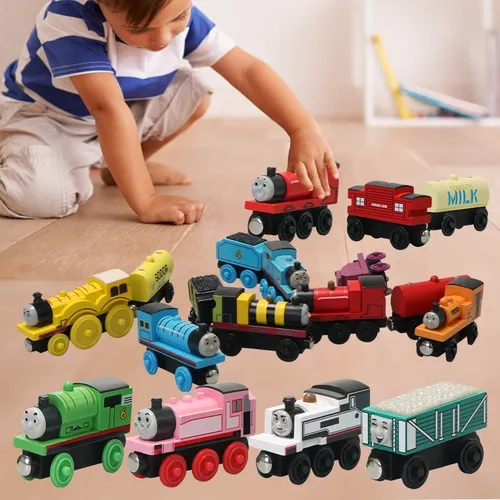Thomas & Freunde Holz Eisenbahn Spielzeug zug James Percy Skarloey Push-Along Holz Motor Schiene Zug