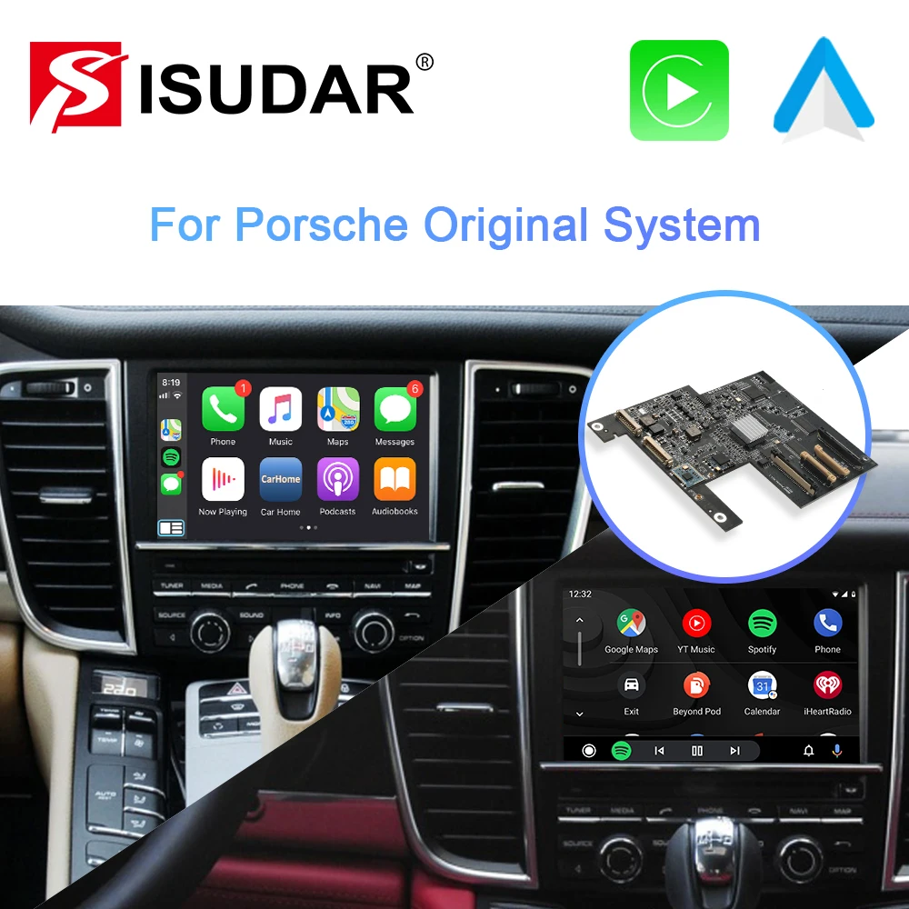 Isudar carplay modul für porsche/panamera/cayenne/macan/cayman/boxster 3,1 pcm android auto ai box multimedia Image