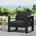 Giovanna Outdoor Aluminum Club Chair with Faux Wood Accents by Christopher Knight Home