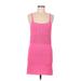 Zara Casual Dress - Mini Square Sleeveless: Pink Print Dresses - Women's Size Medium