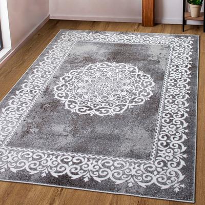 Teppich MY HOME "Dafna" Gr. 4, grau, B:160cm H:9mm L:230cm, Kunstfaser, Teppiche, Orient-Optik, Vintage Design, Kurzflor, pflegeleicht, dezenter Glanz Image