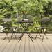 vidaXL Folding Bistro Chairs 2 pcs Poly Rattan and Steel