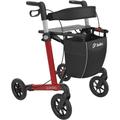 Mobilex Leopard Rollator, Softräder, Sitzhöhe 62 Cm (Farbe: Rot)