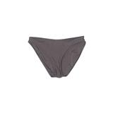 Calvin Klein Swimsuit Bottoms: Gray Solid Swimwear - Women's Size 8