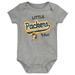 Newborn & Infant Heather Gray Green Bay Packers Retro Little Baller Bodysuit