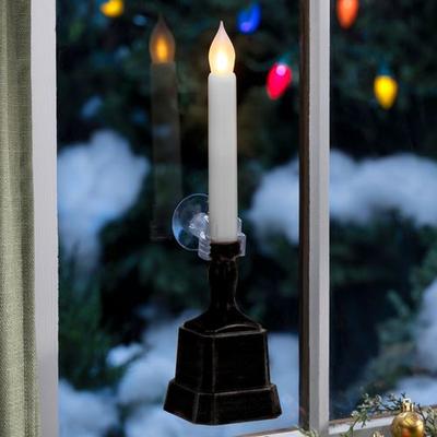 Hampton LED Window Candle Black , Black