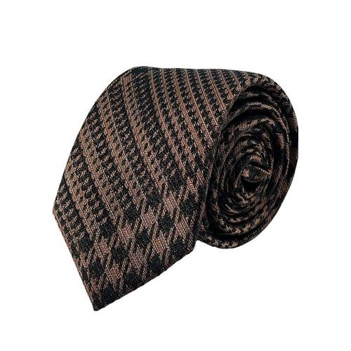 Krawatte MONTI braun (rust) Damen Krawatten Gürtel aus reiner Seide, mit ausgefallenem Herbst-Winter-Design