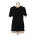 J.Crew Short Sleeve T-Shirt: Black Solid Tops - Women's Size Medium