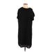 Mossimo Casual Dress - Shift: Black Solid Dresses - Women's Size Large