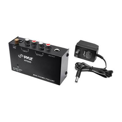 Pyle Pro PP555 Ultra-Compact Phono Turntable Pre-Amplifier with 9V Battery Compartme PP555