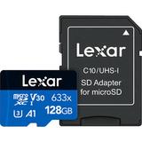 Lexar 128GB High-Performance 633x UHS-I microSDXC Memory Card with SD Adapter LSDMI128BBNL633A