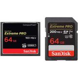 SanDisk 64GB Extreme PRO CompactFlash & 64GBSDXC Memory Card Kit SDCFXPS-064G-A46