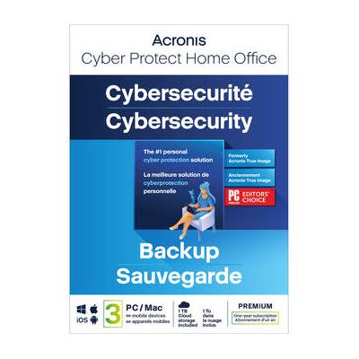 Acronis Cyber Protect Home Office Premium Edition (3 Windows or Mac Licenses, 1-Yea HOQASHLOS