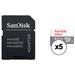 SanDisk 64GB Ultra UHS-I microSDXC Memory Card with SD Adapter (5-Pack) SDSQUNR-064G-GN3MA