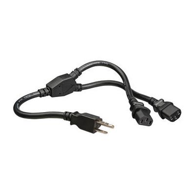 Hosa Technology Dual Power Y-Cable (18 AWG, Black, 1.5') YIE-406