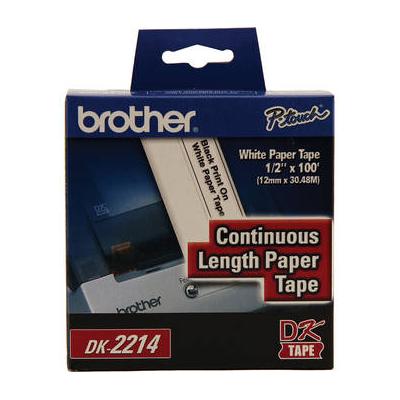 Brother Black Print on White Tape (1/2