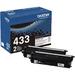 Brother Used TN433 High Yield Black Toner Cartridge Kit (2-Pack) TN4332PK