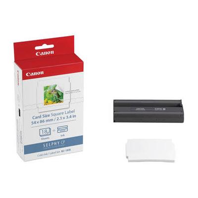 Canon KC-18IS Card Size Square Label Ink and Paper Pack (2.1 x 3.4