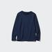 Kid's Heattech Ultra Warm Crew Neck T-Shirt with Moisture-Wicking | Navy | 13Y | UNIQLO US