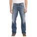 Silver Jeans Men's Zac Relaxed Fit Straight Leg Jean (Size 42-34) Medium Rinse, Cotton,Elastine,Polyester