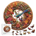 Puzzle d'oiseau circulaire en bois pour adultes ou enfants jeu coule unique et mystérieux cadeau