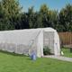 vidaXL Serre avec cadre en acier blanc 20 m² 10x2x2 m