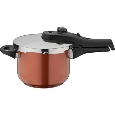 Schnellkochtopf GSW "System RAPID", braun (bronze), H:13,5cm Ø:18cm, Töpfe, zwei Garstufen,, Induktion, Ø 18 cm, Inh. 3,2 L (Randvoll) Image