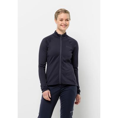 Fahrradjacke JACK WOLFSKIN "MOROBBIA FZ W" Gr. L (42/44), grau (graphite) Damen Jacken