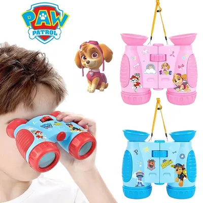 Paw Patrol Chase Skye Kids Binocular Telescope Educational Learning Telescope Bird Children Watching Folding Optics Telescope