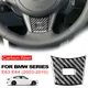 For BMW E63 E64 2003-2010 Car Steering Wheel Trim Cover Carbon Sticker Decal Compatible Car Interior