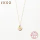 ROXI Ins Fireworks Pendant Necklaces for Women Men Jewelry 925 Sterling Silver Sun Gold Necklace