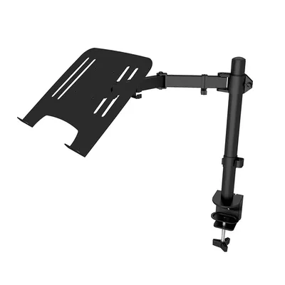 2 IN 1 Monitor Desk Mount Fully Adjust Stand with Extra Laptop Tray for Laptop Notebook up to 17"
