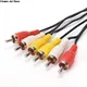 1M 3 RCA Male to 3 RCA Male Composite Audio Video AV Cable Plug Set-top box TV cable