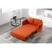 Convertible Sleeper Sofa Modern Loveseat Couch with Pull out Bed, Small Love Seat Futon with Side Pockets for Living Room