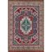 Geometric Kazak Area Rug Handmade Wool Carpet - 8'10" x 11'11"