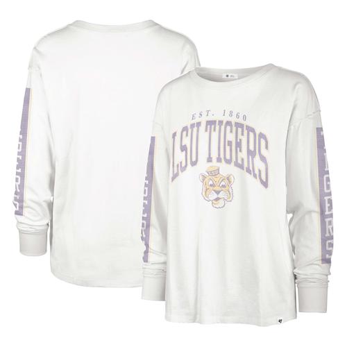 Cremefarbenes Damen-T-Shirt '47 LSU Tigers Statement SOA 3-Hit mit langen Ärmeln