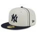 Men's New Era Cream/Navy York Yankees Chrome Sutash 59FIFTY Fitted Hat
