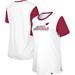 Women's New Era White/Cardinal Arizona Cardinals Third Down Colorblock T-Shirt