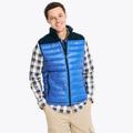 Nautica Men's Sustainably Crafted Reversible Mixed Media Quilted Vest Bright Cobalt, XXL