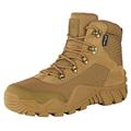 FREE SOLDIER Mens Military Boots mid-top Combat Tactical Boots Lace Up All Terrain Shoes for Hiking, Hunting, Working, Walking, Climbing(Coyote Brown,39EU)