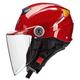 YINUO-Helmet Cycling Unveiled Helmet Men And Women Four Seasons Universal Winter Anti-fog Helmet Full Cover Full Face Helmet (Color : RED)