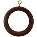 Galaxy Indiacraft Wooden Curtain Rings/ Hooks/ Clips for 1.25 to 2.5 Inch Curtain Rod (Set of 12) (Inner Dia 2.5, Outer Dia 3.5 Inch, Matte Brown Dark)